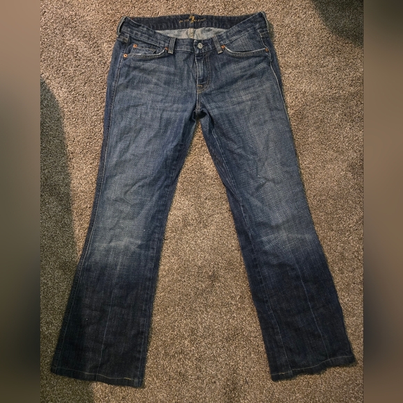 7 For All Mankind Denim - 7 For All Mankind Dark Blue Denim Jeans